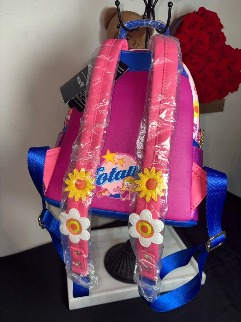 Loungefly Lizzie McGuire Pink & Yellow Cartoon Character Mini Backpack Disney